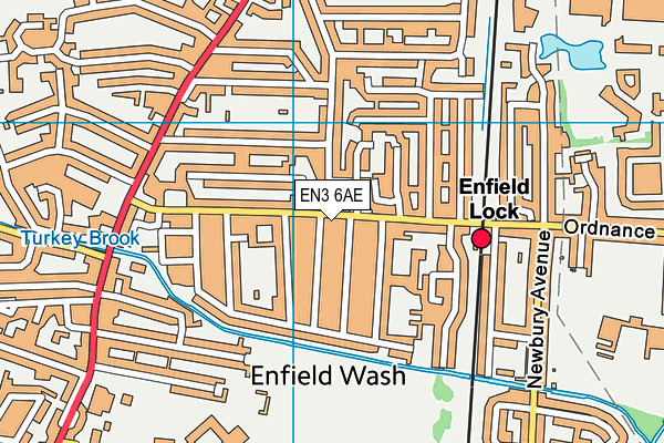 EN3 6AE map - OS VectorMap District (Ordnance Survey)