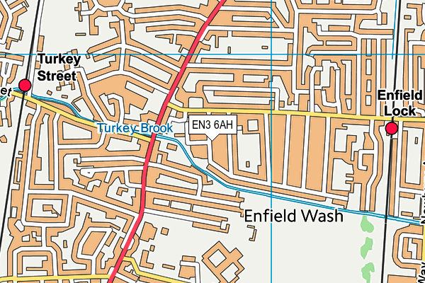 EN3 6AH map - OS VectorMap District (Ordnance Survey)