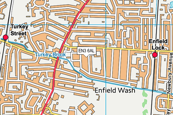EN3 6AL map - OS VectorMap District (Ordnance Survey)