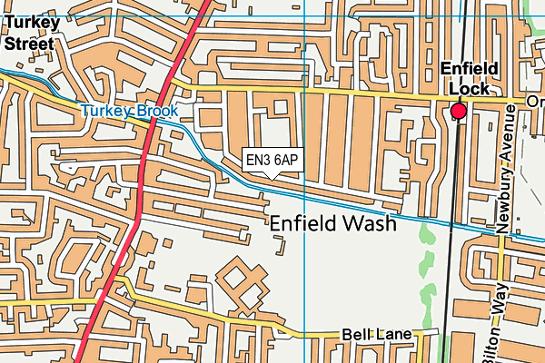 EN3 6AP map - OS VectorMap District (Ordnance Survey)