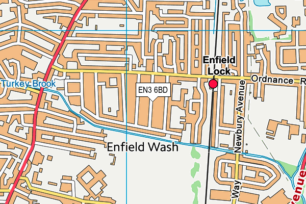 EN3 6BD map - OS VectorMap District (Ordnance Survey)