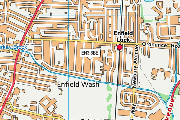 EN3 6BE map - OS VectorMap District (Ordnance Survey)