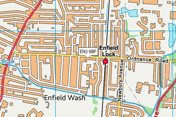 EN3 6BF map - OS VectorMap District (Ordnance Survey)
