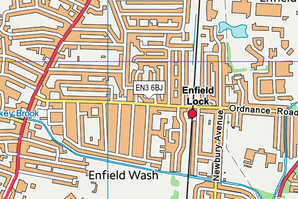 EN3 6BJ map - OS VectorMap District (Ordnance Survey)