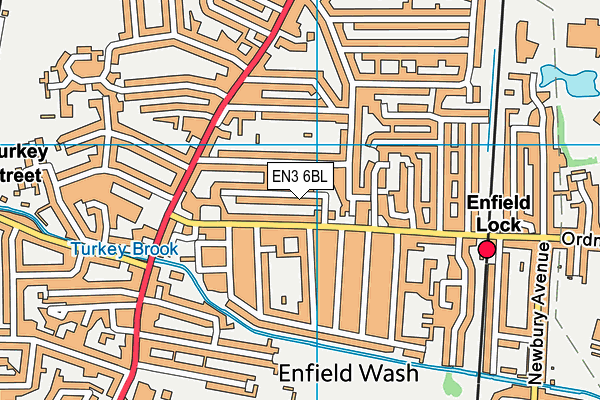 EN3 6BL map - OS VectorMap District (Ordnance Survey)