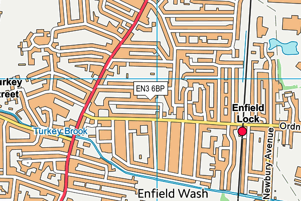 EN3 6BP map - OS VectorMap District (Ordnance Survey)