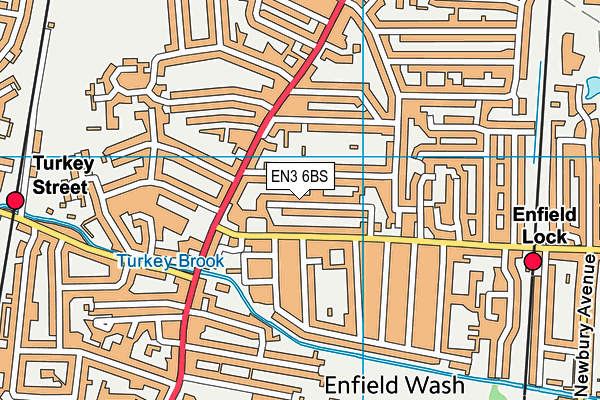 EN3 6BS map - OS VectorMap District (Ordnance Survey)