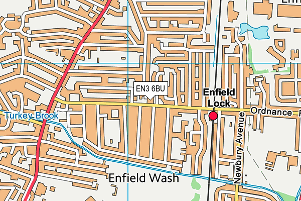 EN3 6BU map - OS VectorMap District (Ordnance Survey)