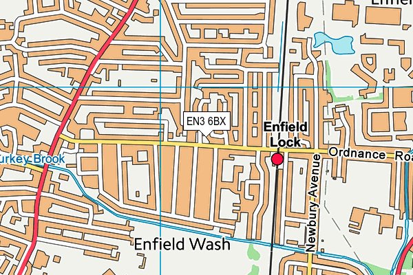 EN3 6BX map - OS VectorMap District (Ordnance Survey)
