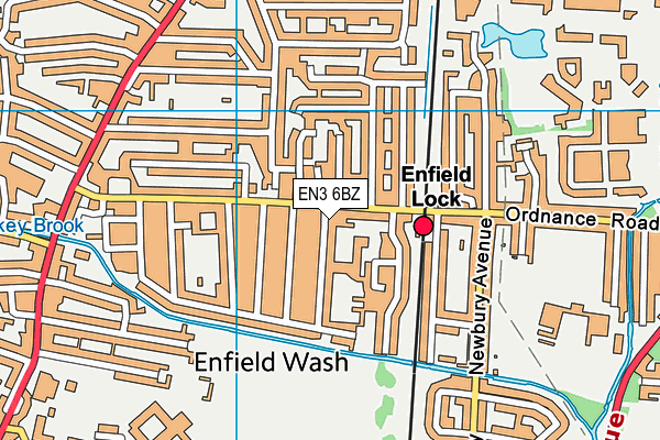 EN3 6BZ map - OS VectorMap District (Ordnance Survey)