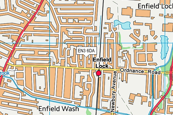 EN3 6DA map - OS VectorMap District (Ordnance Survey)