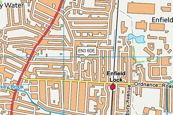 EN3 6DE map - OS VectorMap District (Ordnance Survey)