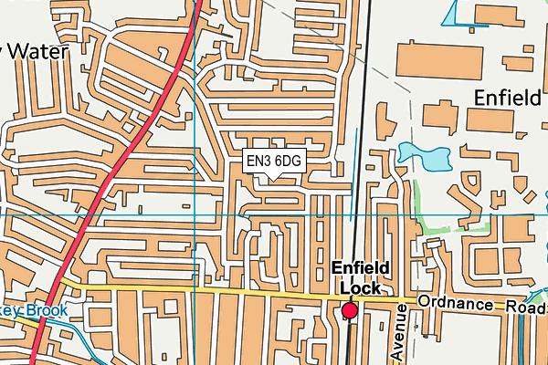 EN3 6DG map - OS VectorMap District (Ordnance Survey)