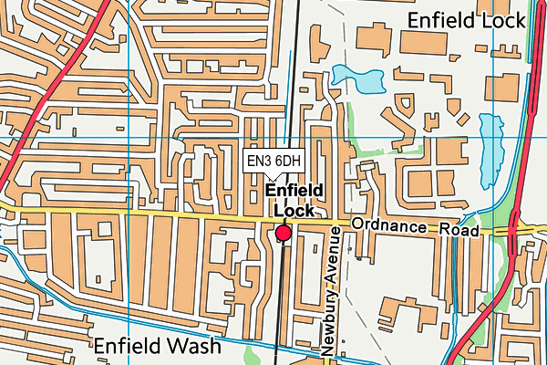 EN3 6DH map - OS VectorMap District (Ordnance Survey)