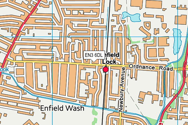 EN3 6DL map - OS VectorMap District (Ordnance Survey)