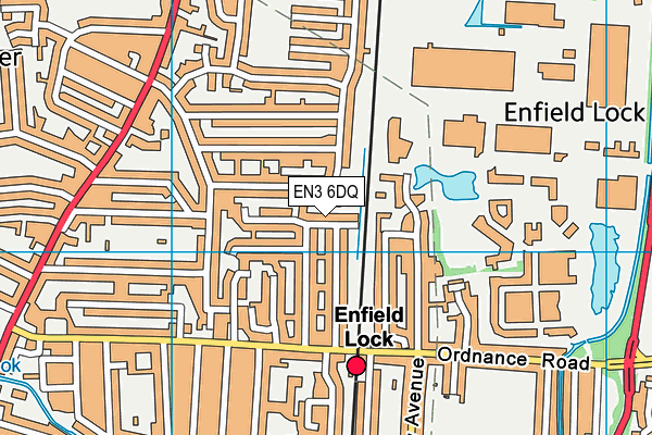 EN3 6DQ map - OS VectorMap District (Ordnance Survey)