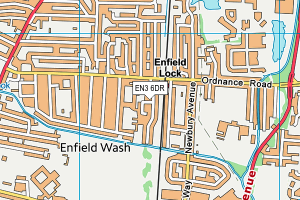 EN3 6DR map - OS VectorMap District (Ordnance Survey)