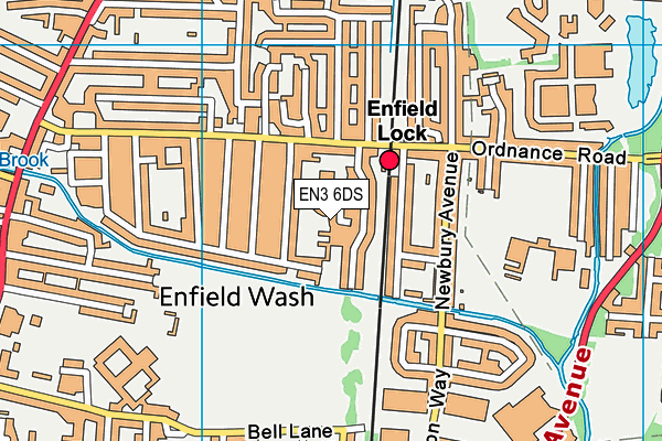 EN3 6DS map - OS VectorMap District (Ordnance Survey)