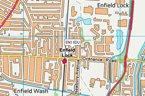 EN3 6DU map - OS VectorMap District (Ordnance Survey)