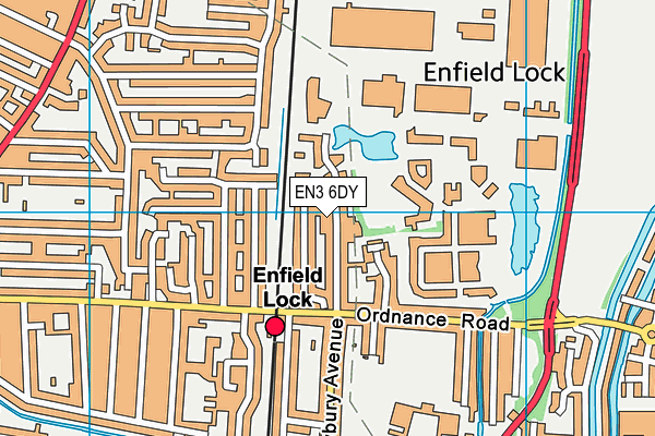 EN3 6DY map - OS VectorMap District (Ordnance Survey)
