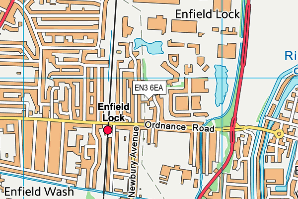 EN3 6EA map - OS VectorMap District (Ordnance Survey)