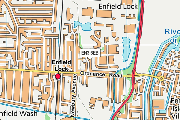 EN3 6EB map - OS VectorMap District (Ordnance Survey)