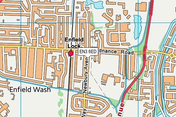 EN3 6ED map - OS VectorMap District (Ordnance Survey)