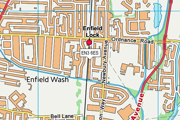 EN3 6ES map - OS VectorMap District (Ordnance Survey)