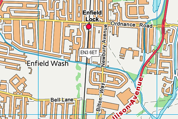 EN3 6ET map - OS VectorMap District (Ordnance Survey)