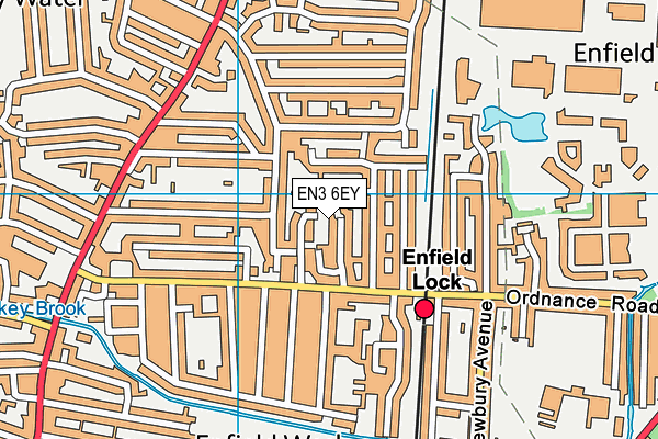 EN3 6EY map - OS VectorMap District (Ordnance Survey)