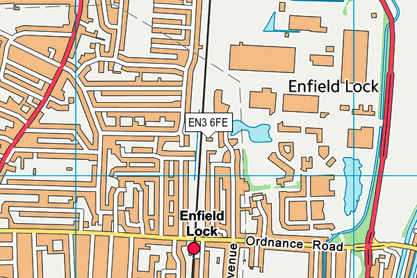 EN3 6FE map - OS VectorMap District (Ordnance Survey)