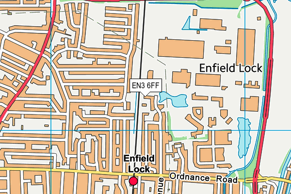 EN3 6FF map - OS VectorMap District (Ordnance Survey)