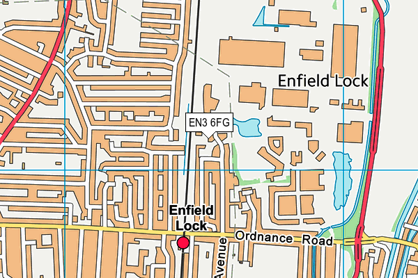 EN3 6FG map - OS VectorMap District (Ordnance Survey)