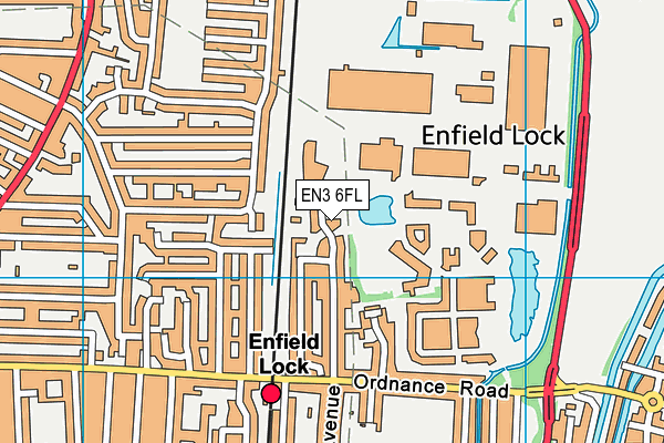 EN3 6FL map - OS VectorMap District (Ordnance Survey)