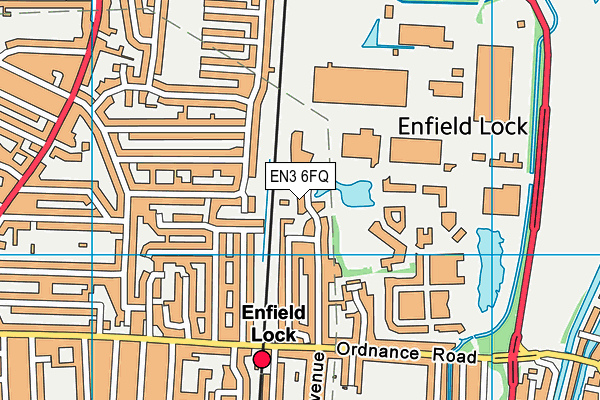 EN3 6FQ map - OS VectorMap District (Ordnance Survey)
