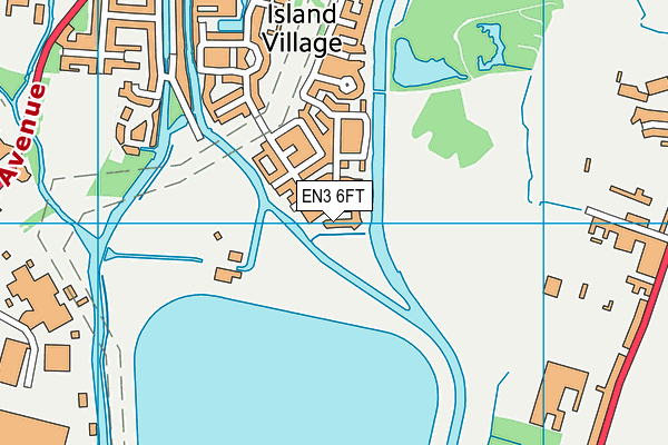 EN3 6FT map - OS VectorMap District (Ordnance Survey)