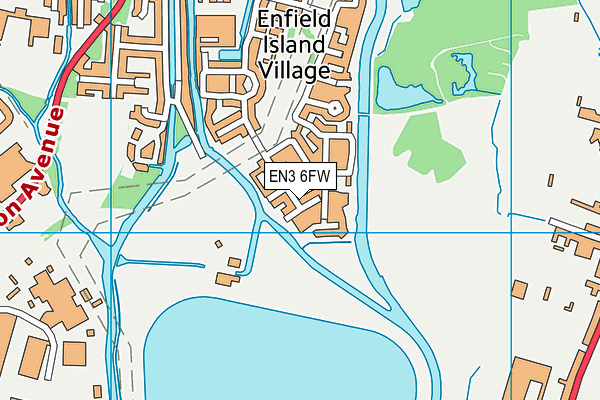 EN3 6FW map - OS VectorMap District (Ordnance Survey)