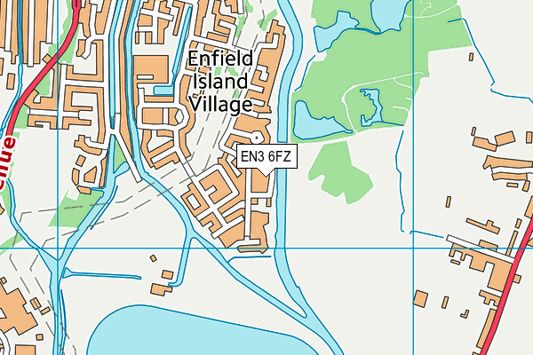 EN3 6FZ map - OS VectorMap District (Ordnance Survey)