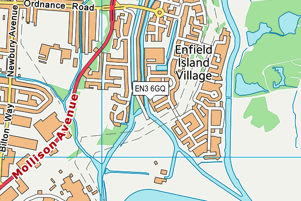 EN3 6GQ map - OS VectorMap District (Ordnance Survey)