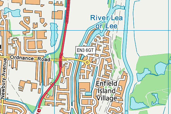 EN3 6GT map - OS VectorMap District (Ordnance Survey)