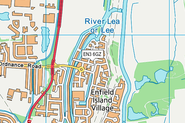 EN3 6GZ map - OS VectorMap District (Ordnance Survey)
