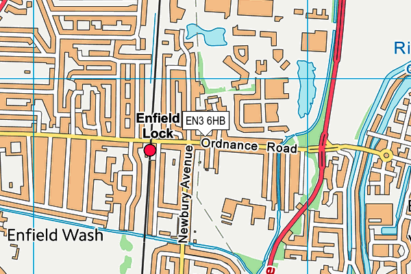 EN3 6HB map - OS VectorMap District (Ordnance Survey)