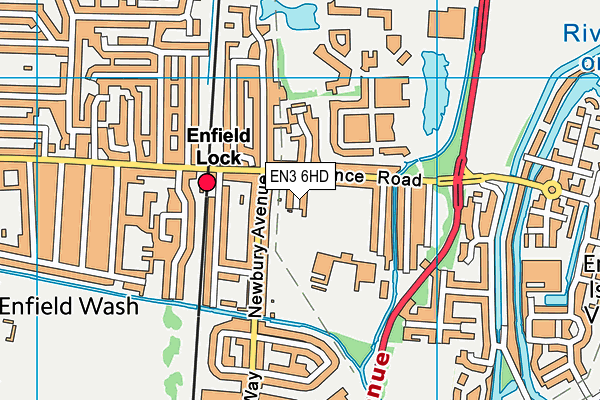 Soham Road Recreation Ground map (EN3 6HD) - OS VectorMap District (Ordnance Survey)