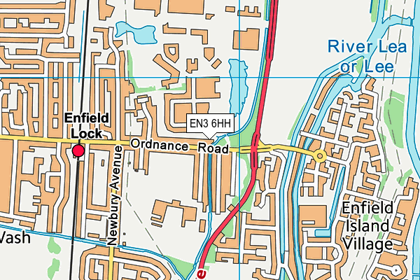 EN3 6HH map - OS VectorMap District (Ordnance Survey)