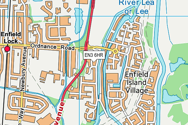 EN3 6HR map - OS VectorMap District (Ordnance Survey)