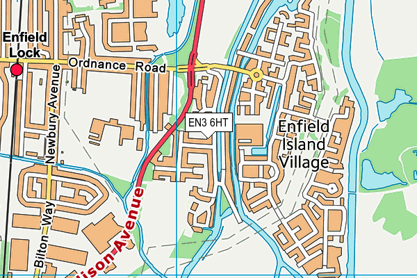 EN3 6HT map - OS VectorMap District (Ordnance Survey)