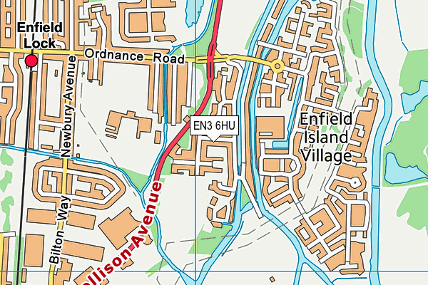 EN3 6HU map - OS VectorMap District (Ordnance Survey)