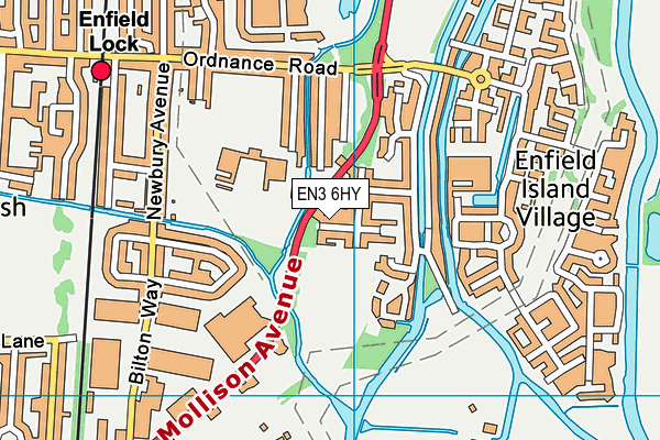 EN3 6HY map - OS VectorMap District (Ordnance Survey)