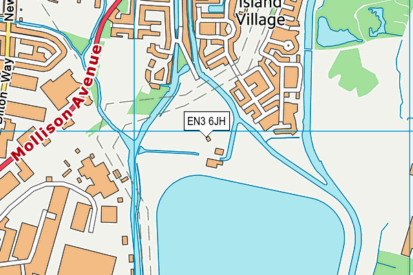 EN3 6JH map - OS VectorMap District (Ordnance Survey)