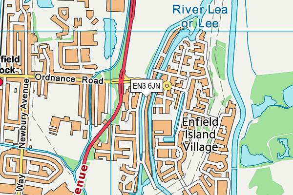 EN3 6JN map - OS VectorMap District (Ordnance Survey)